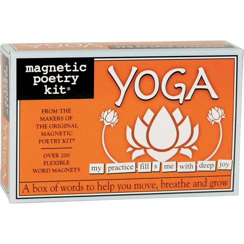 Yoga themed Magnetic Poetry kit