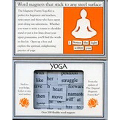 Yoga themed Magnetic Poetry kit