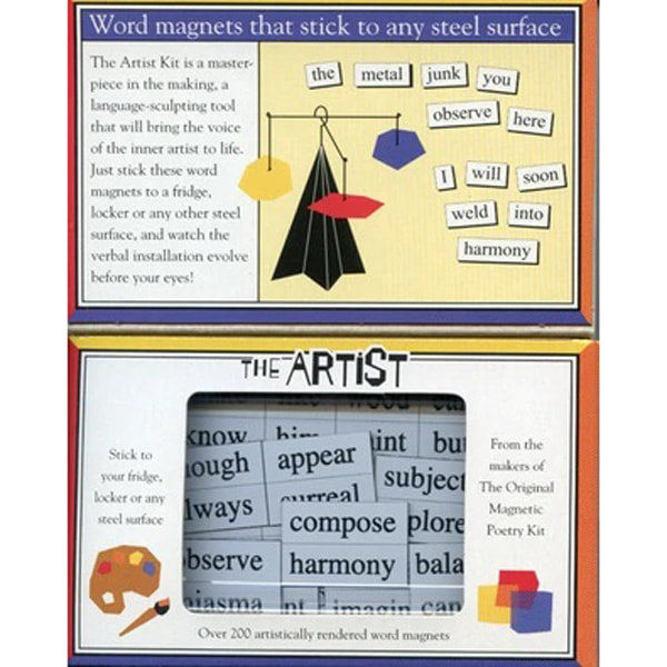 Artist themed Magnetic Poetry kit