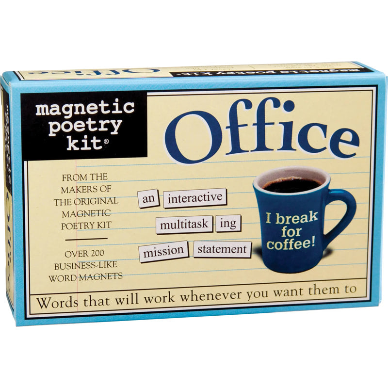 Office themed Magnetic Poetry kit