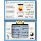 Office themed Magnetic Poetry kit