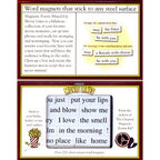 Movie Lines themed Magnetic Poetry kit
