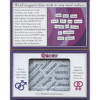 Queer themed Magnetic Poetry kit