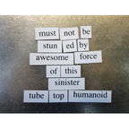 Geek themed Magnetic Poetry kit