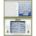 Zen themed Magnetic Poetry kit