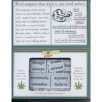 Stoner themed Magnetic Poetry kit