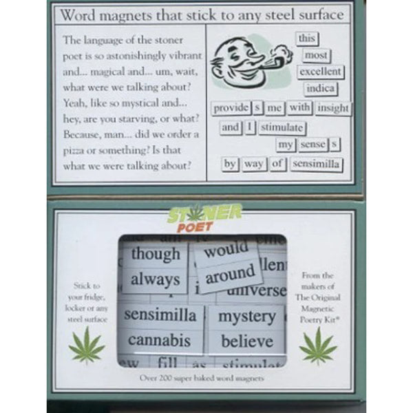 Stoner themed Magnetic Poetry kit