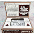 Chocolate themed Magnetic Poetry kit