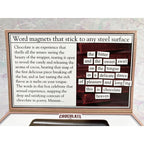 Chocolate themed Magnetic Poetry kit
