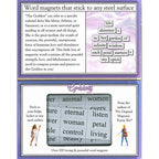 Goddess themed Magnetic Poetry kit