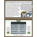 Cannabis themed Magnetic Poetry kit