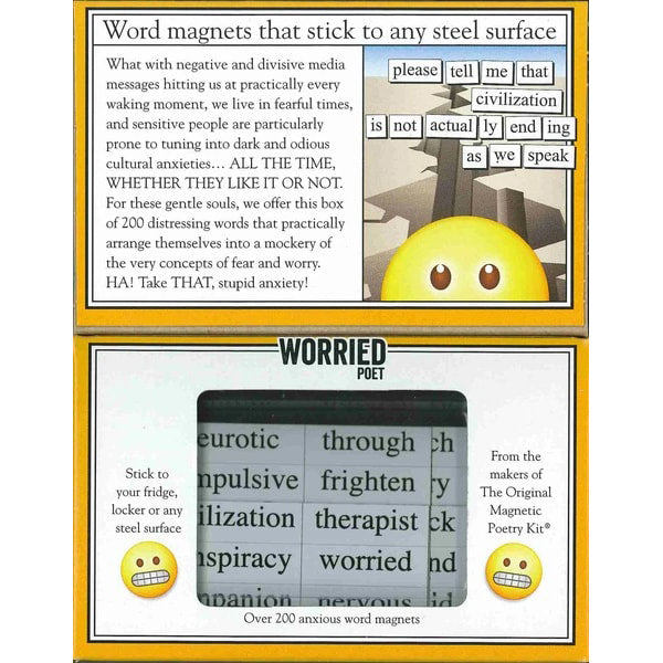 Worried themed Magnetic Poetry kit