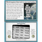 Moon themed Magnetic Poetry kit
