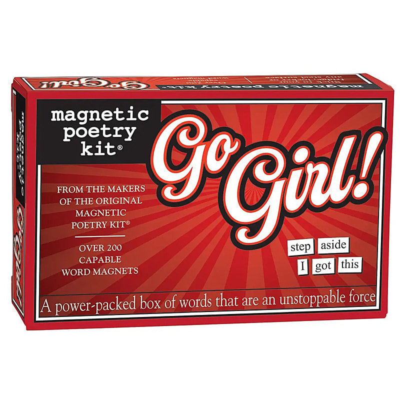 Go Girl themed Magnetic Poetry kit