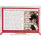Suffragette themed Magnetic Poetry kit
