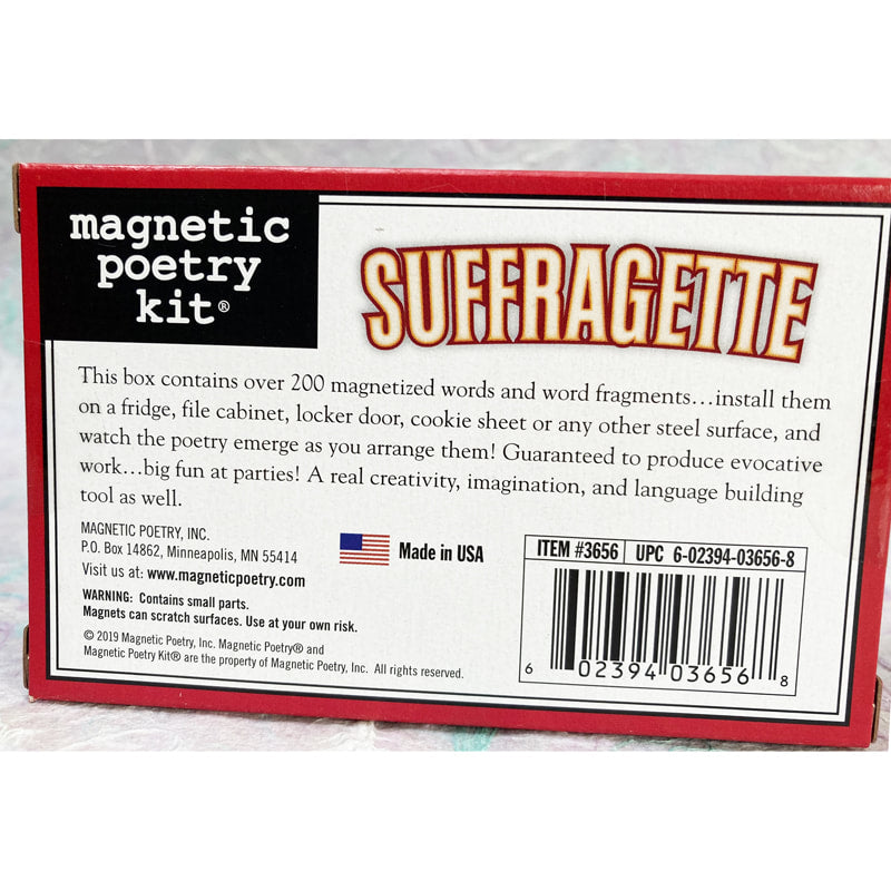 Suffragette themed Magnetic Poetry kit