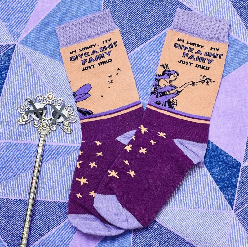 Give a Shit Fairy. Women's Crew Socks - BB