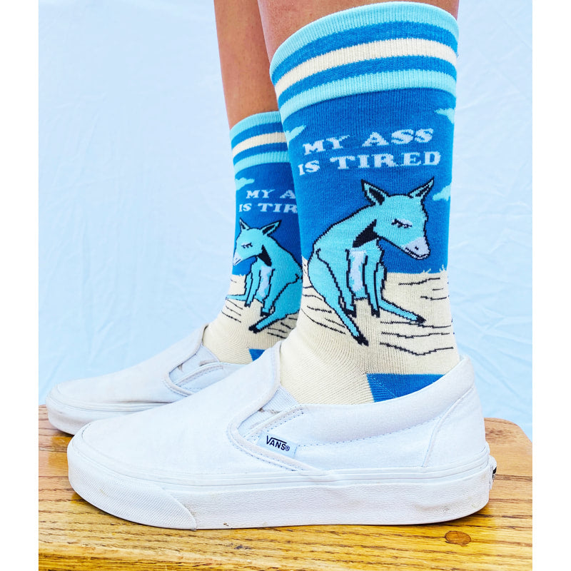 My Ass is Tired (with donkey) - Women's Crew Socks  - BB