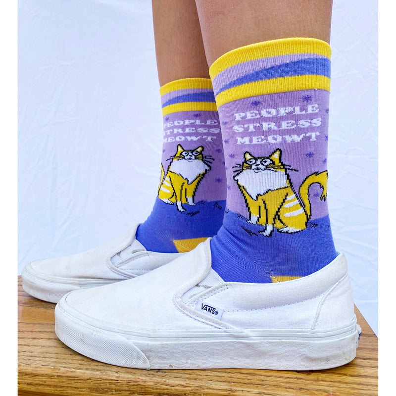 People Stress Meowt - Women's Crew Socks  - BB