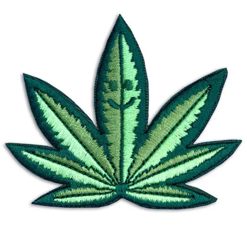 Happy Weed -  Iron-On Embroidered Patch - BB