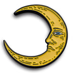 Moon Face with Blue eye Enamel Pin - CC