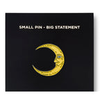 Moon Face with Blue eye Enamel Pin - CC