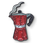 Make Heads Turn Red Mocha Pot Enamel Pin - CC