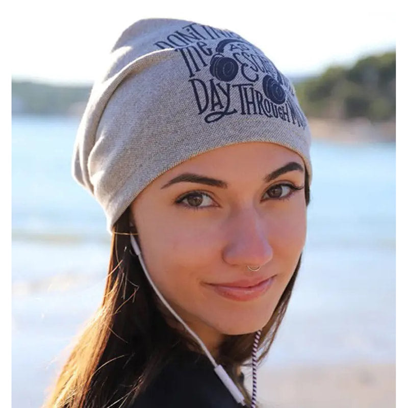 Don't Interrupt me as I escape the Day through Music - Women's beanie. FF