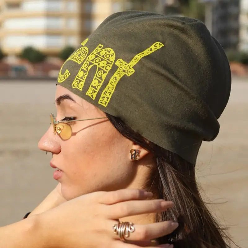 be different -nylon and wool women's beanie - FF