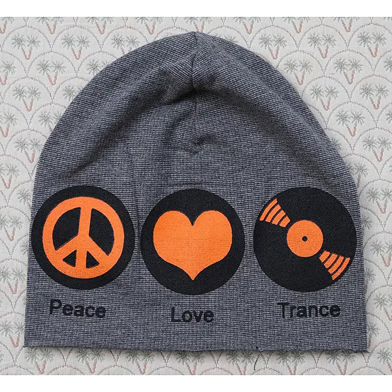 Peace, Love, Trance. Soft, Warm Women's Beanie Cap - FF