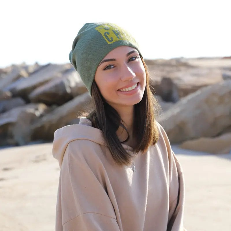 JUST CHILL Cotton Ribbed, Doubled Women's Beanie Cap - FF
