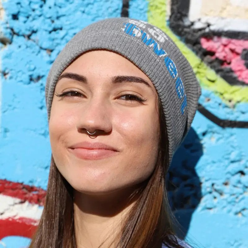 You're so Tweet Sweet- Gray Melange Cotton Ribbed beanie - FF