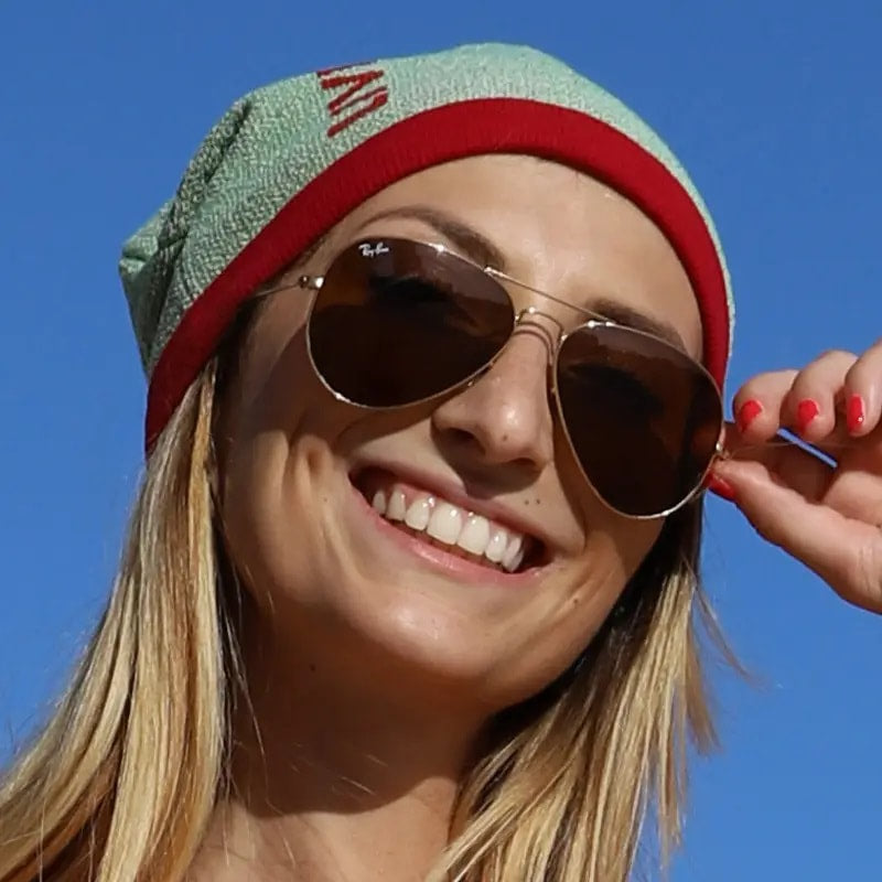 LIVE SIMPLY Reversed Cotton Sweatshirt Printed Women's Beanie Cap - FF
