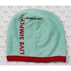 LIVE SIMPLY Reversed Cotton Sweatshirt Printed Women's Beanie Cap - FF