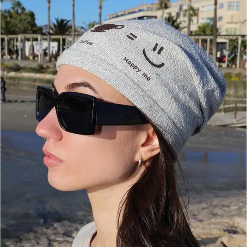 Sad Me + Coffee = Happy Me Inverted Sweatshirt Fabric Beanie - FF