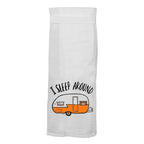I Sleep Around - Hang Tight Cotton Towel with pull through loop - by Twisted Wares
