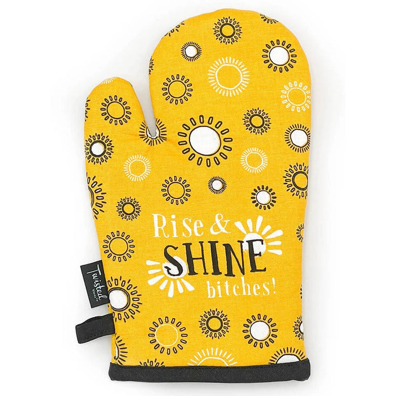 Rise & Shine Bitches oven mitt by Twisted Wares
