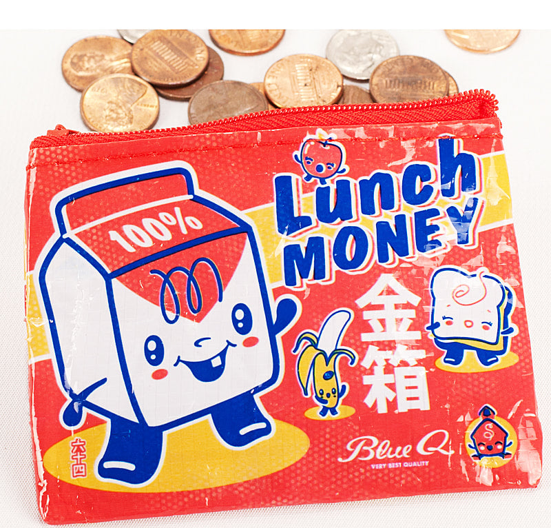 Lunch Money Eco, Recycled Coin Purse by Blue Q