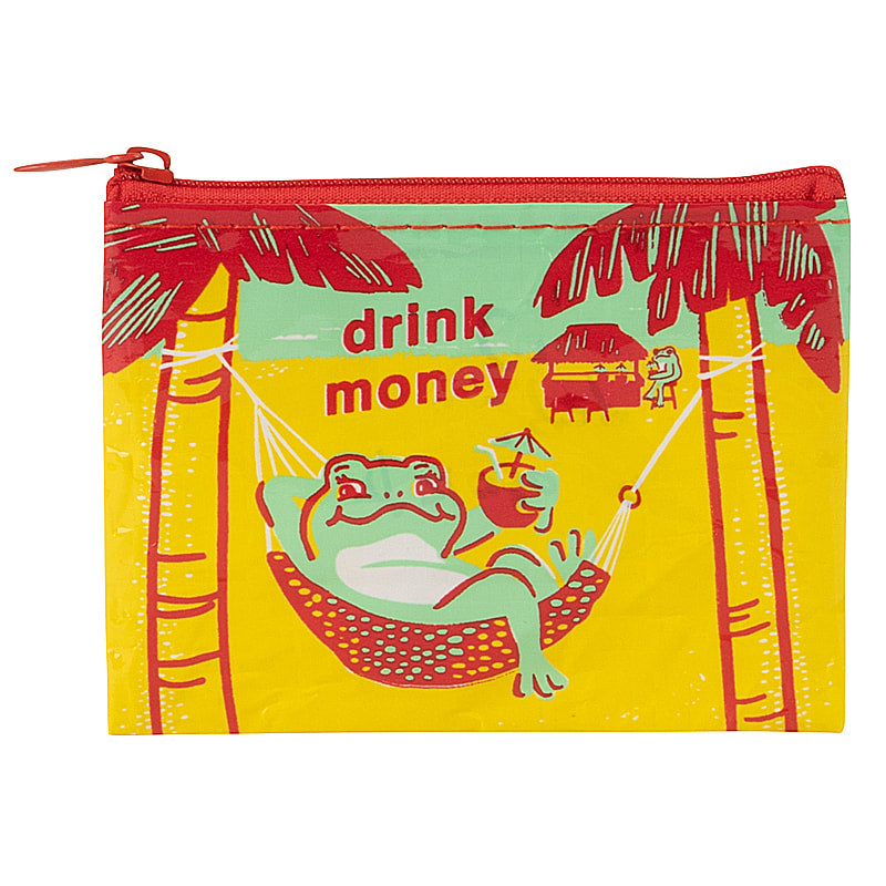 Drink Money Recycled Coin Purse - Blue Q
