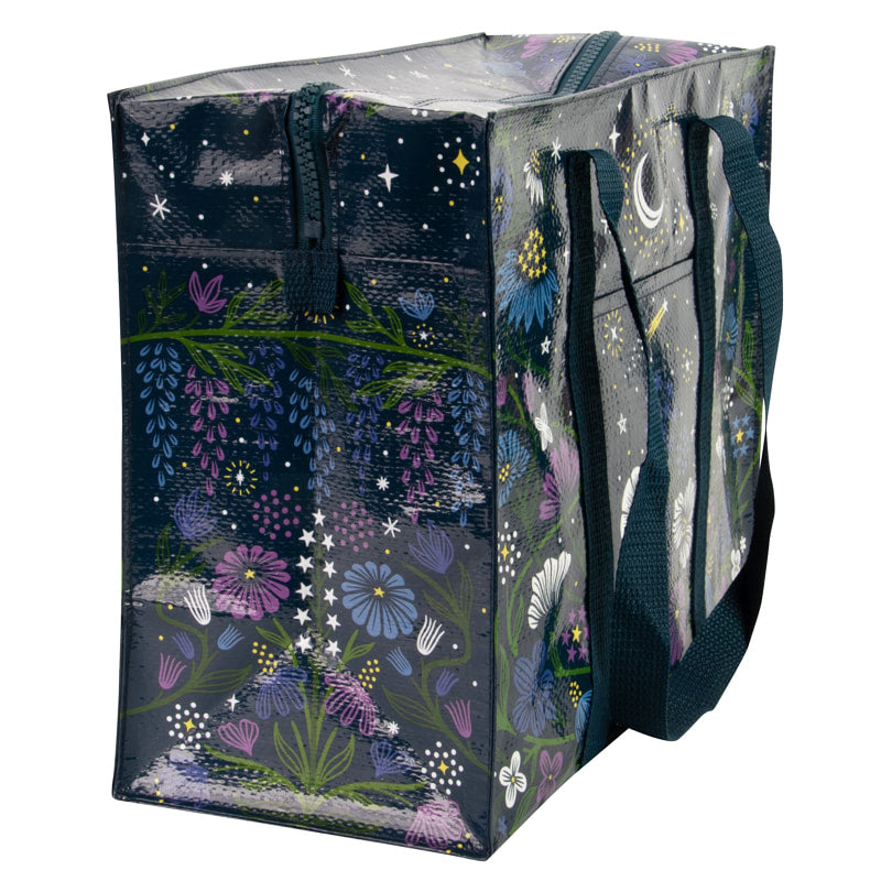 Blue Q Starry Garden Shopping Bag Shoulder Tote  -  Eco  - Pocket, Zipper, folding