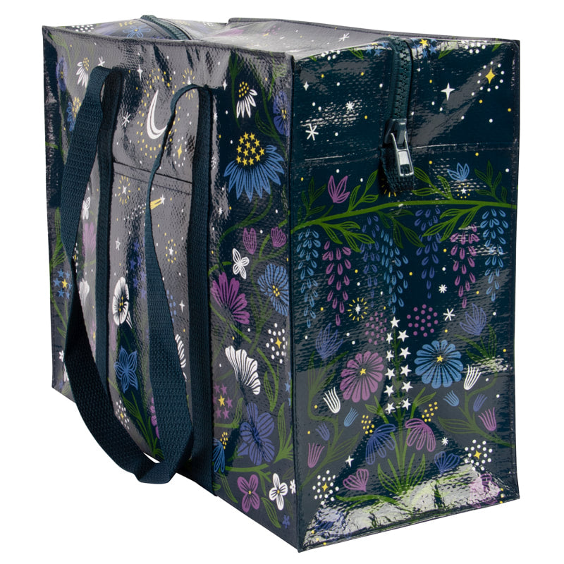 Blue Q Starry Garden Shopping Bag Shoulder Tote  -  Eco  - Pocket, Zipper, folding
