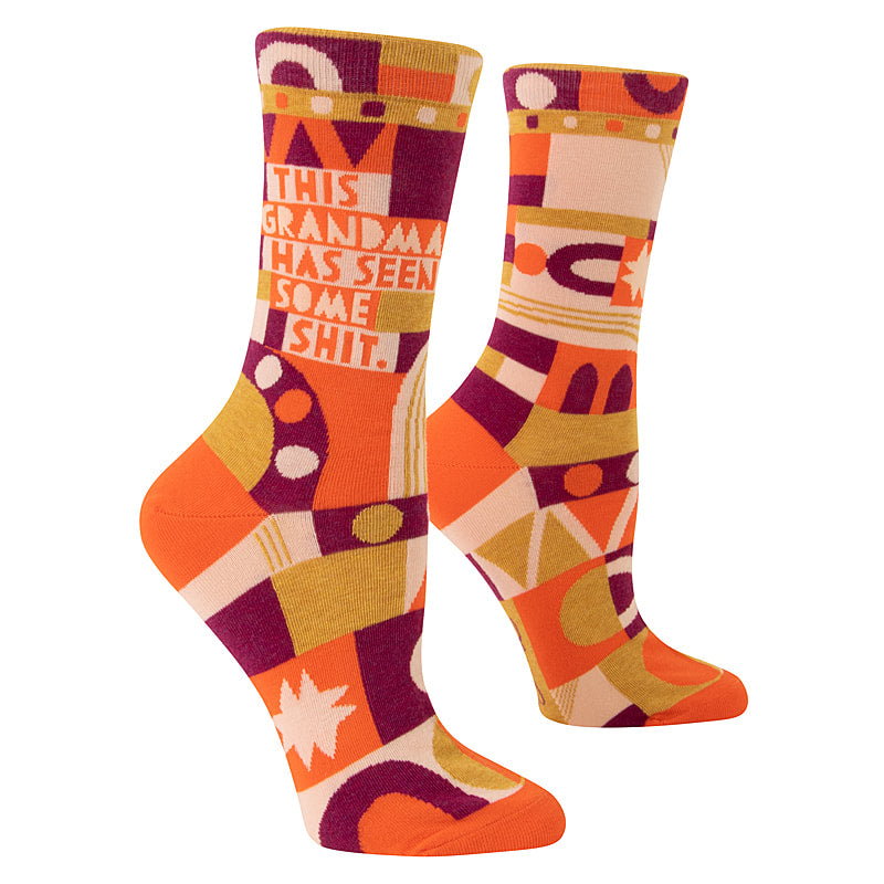 This Grandma has Seen Some Shit.  Women's Crew Socks - Blue Q
