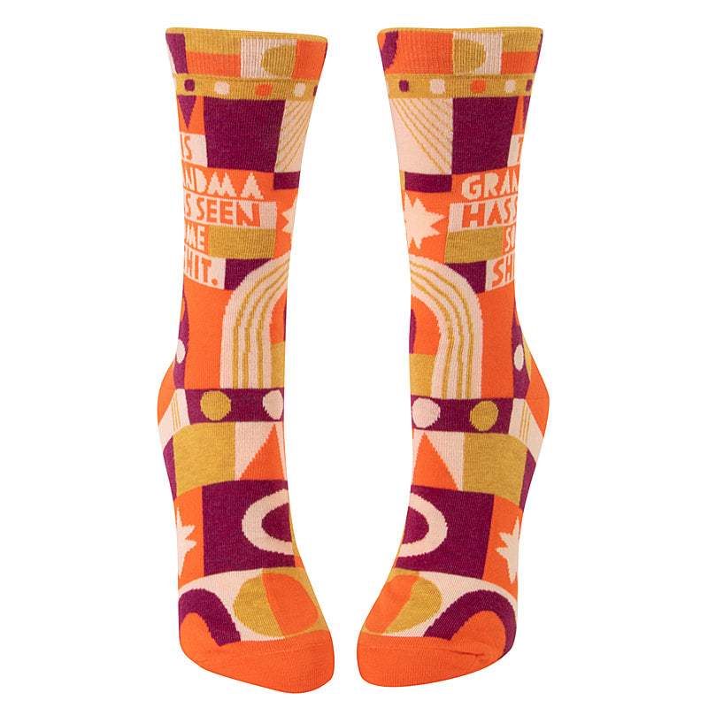This Grandma has Seen Some Shit.  Women's Crew Socks - Blue Q