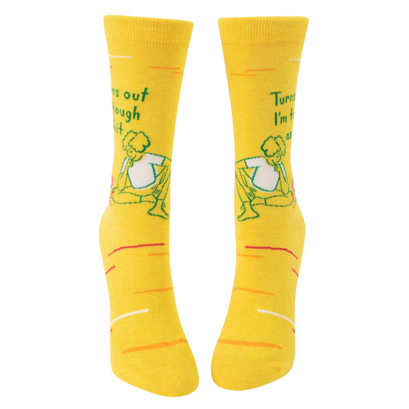 Turns Out I'm Tough as Shit.  Women's Crew Socks - Blue Q