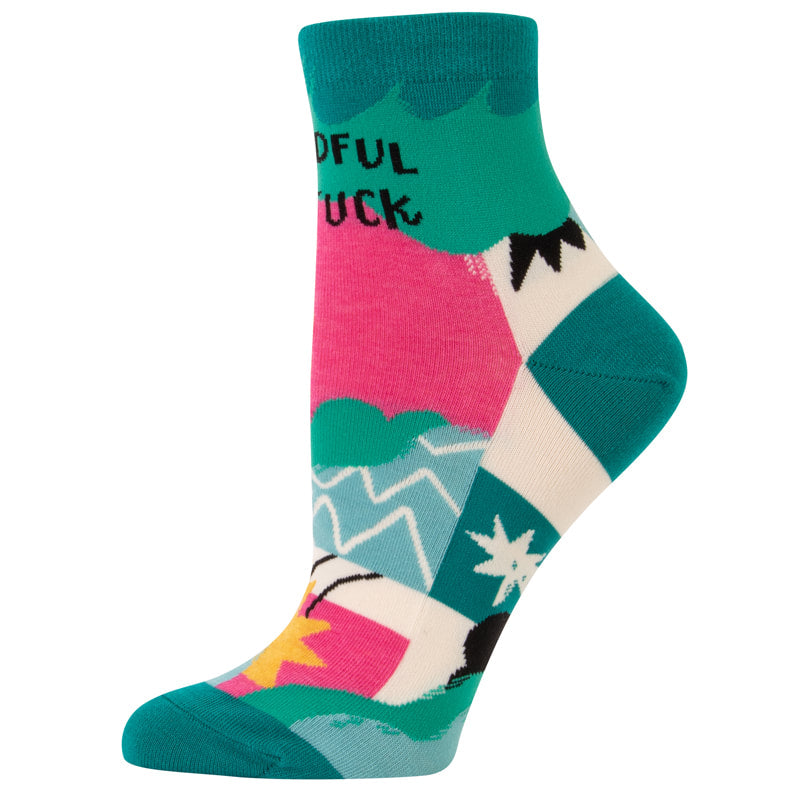 Mindful as Fuck - Blue Q Women's Ankle Socks