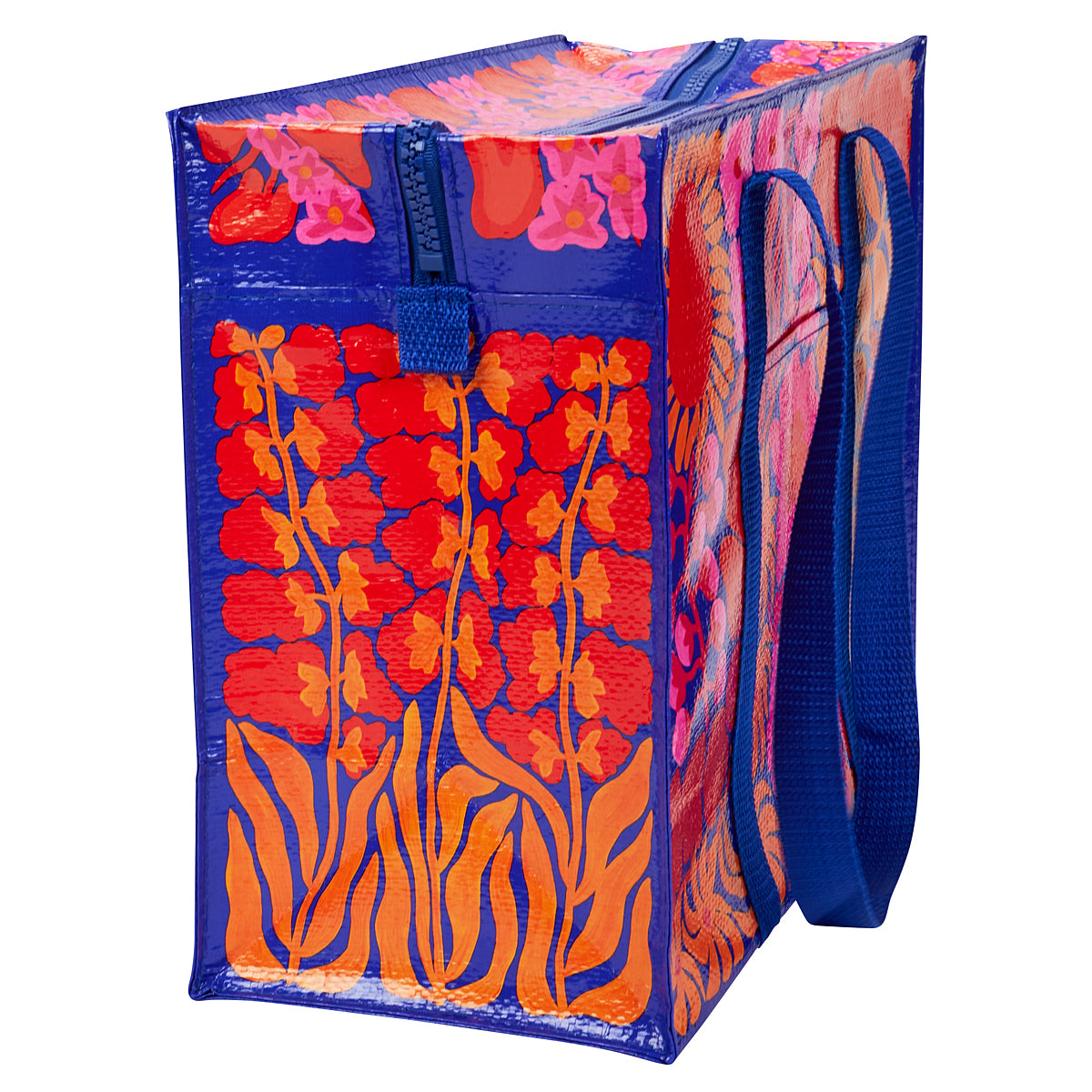 Blue Q Shopping Bag Shoulder Tote  - Bright Blooms - Eco  - Pocket, Zipper, folding