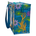 Koi Blue Q Shopping Bag Shoulder Tote - Eco  - Pocket, Zipper, folding