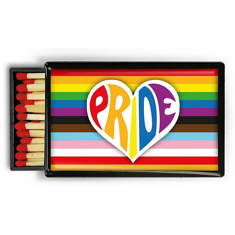 All Inclusive LGBTQ Pride Heart - 2" matches in slide box - DD