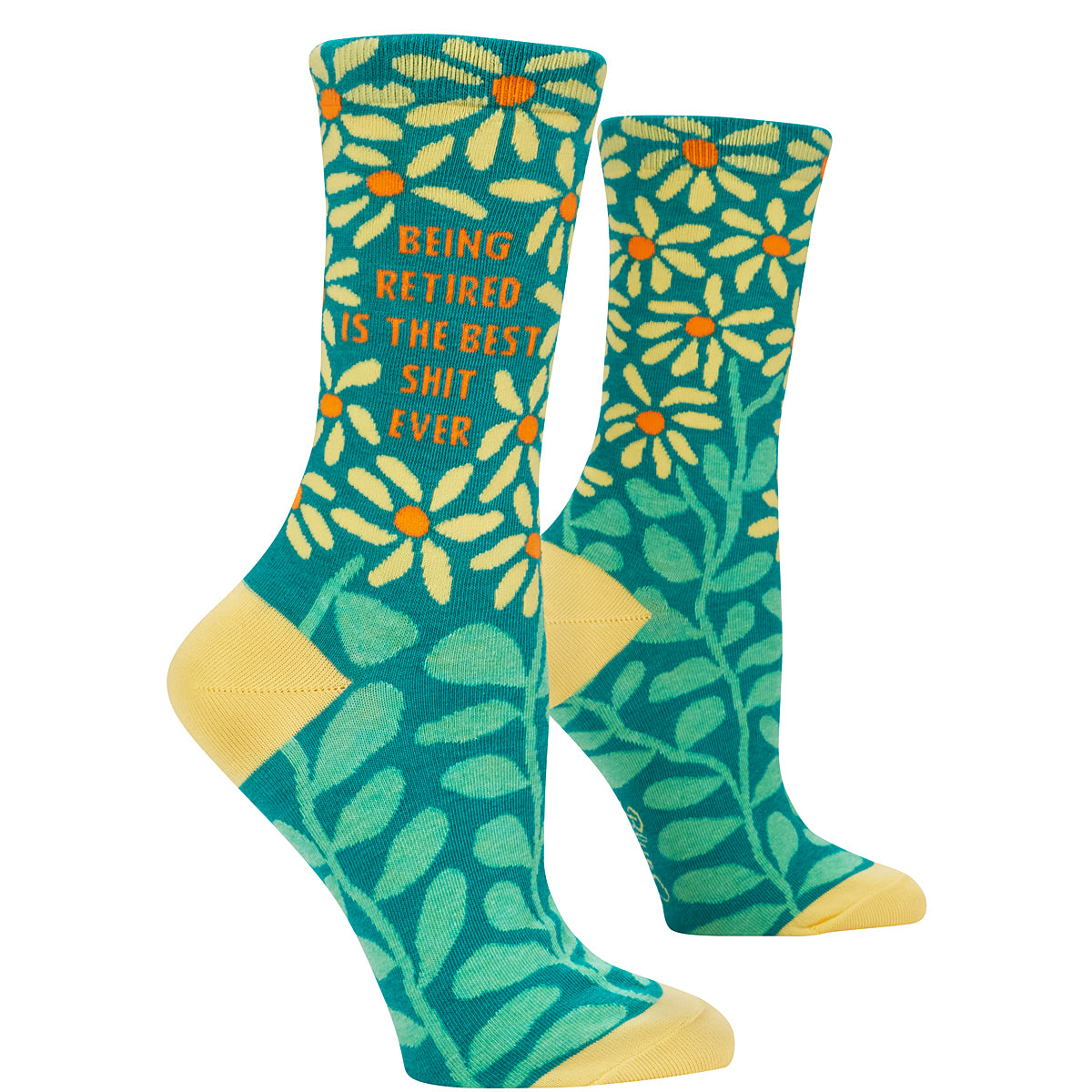 Retired is the Best Shit Blue Q Women's Crew Socks