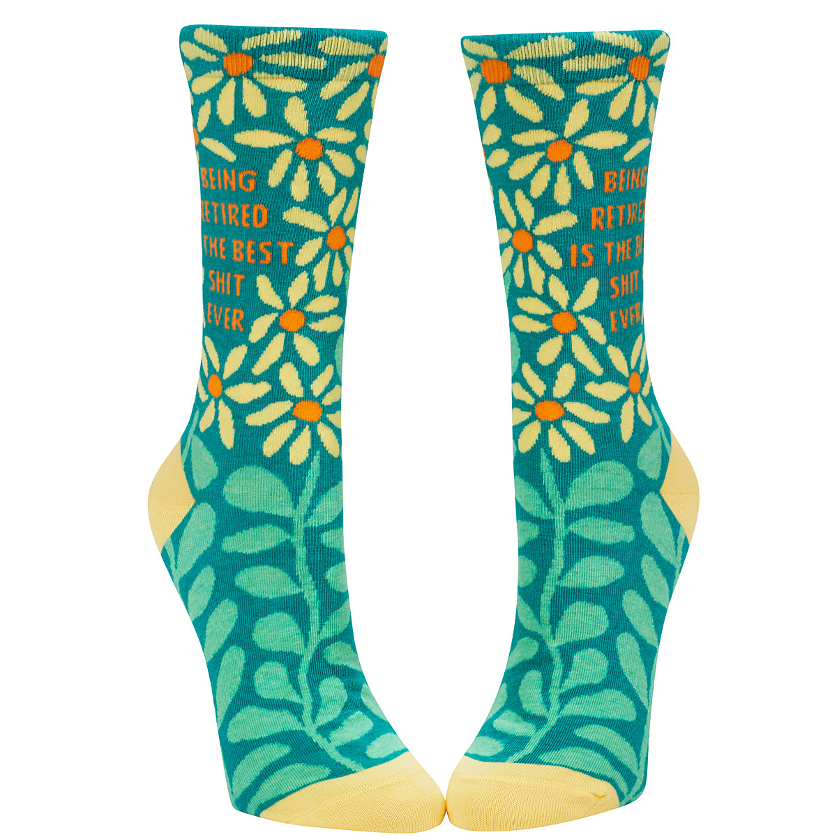 Retired is the Best Shit Blue Q Women's Crew Socks